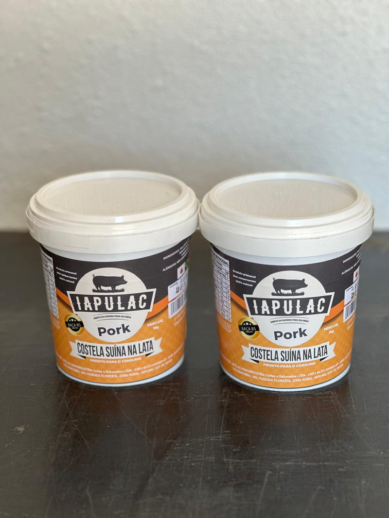 KIT 2 COSTELA SUINA NA LATA 1KG